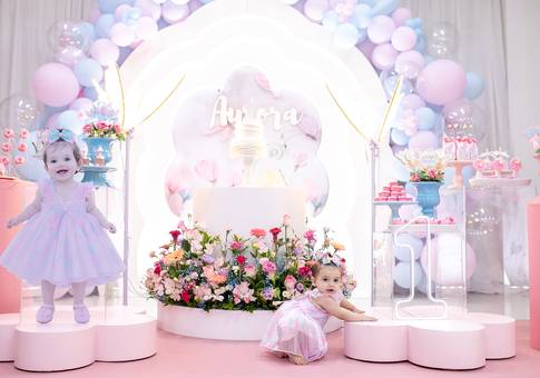 Aniversário Infantil        de Aurora faz 1