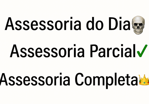A diferença entre assessoria do dia, parcial e completa – e qual é a ideal para você