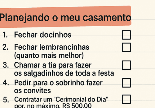 Checklist de Casamento: Por que os Modelos Prontos Podem Sabotar o Seu Planejamento