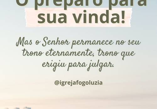 Estou convencido de que aquele que começou boa obra em vocês, vai completá-la até o dia de Cristo Jesus.