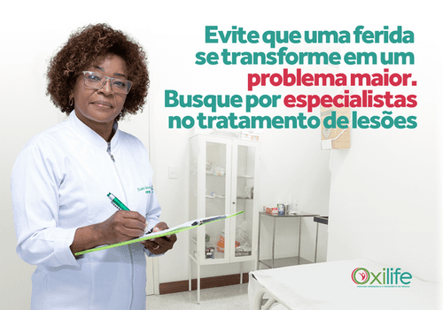 Evite que uma ferida se transforme em um problema maior. Busque por especialistas no tratamento de lesões.