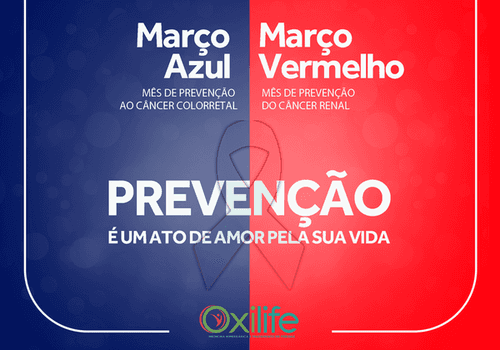 Março azul e vermelho