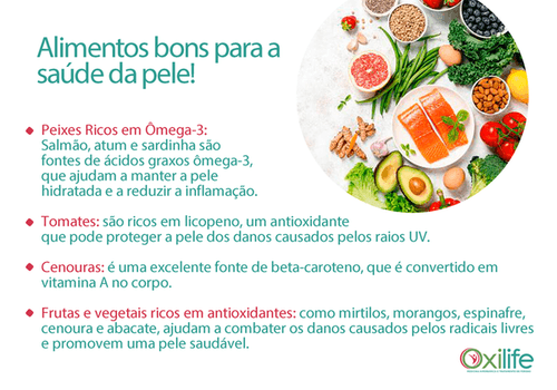 Alimentos bons para a saúde da pele.