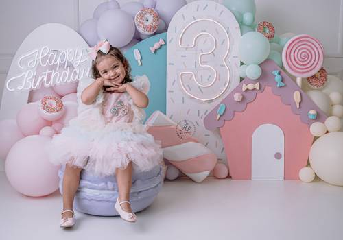 Bday de Ensaio Confeitaria 3 aninhos da Lara