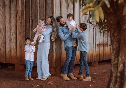 Ensaios de Cris + Rodrigo = Lorenzo, Benício, Murilo e Maria Helena. 