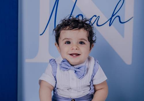 Smash The Cake de Ensaio Smash The Cake - Noah 1 Ano | Tema Tons de Azul