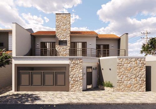 Render de Reforma Fachada Residencial