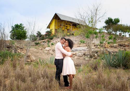 Ensaio de casal de Shirley e Samuel