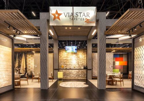 Arquitetura de Via Star Tapetes (Stand ABIMAD)<br/>Fotos do Projeto e Design