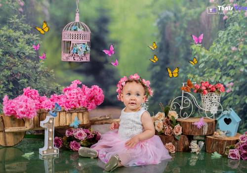 Smash the Cake de Smash the Cake tema Florestinha 1 aninho Manuela 