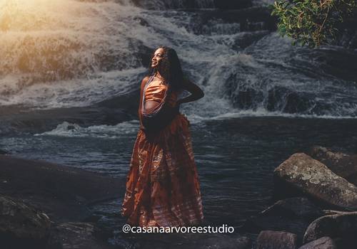 Ensaio Externo de Ensaio gestante na Cachoeira | Barbara