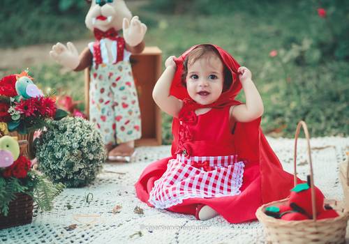 Pré 1 ano de Ensaio pré 1 aninho | Tema Chapeuzinho Vermelho