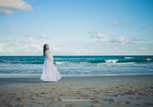 Ensaio Externo de Ensaio gestante na praia | Thamirys