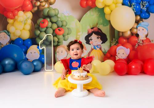 Smash the  cake menina de Ensaio 1 ano