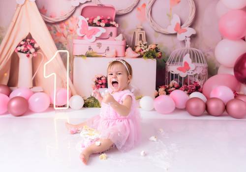 Smash the  cake menina de Smash the cake menina - Ensaio de 1 ano em Santo André