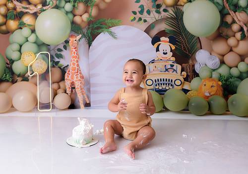 Smash the cake menino de Smash the Cake Menino em Santo André – Ensaio de 1 Ano Infantil