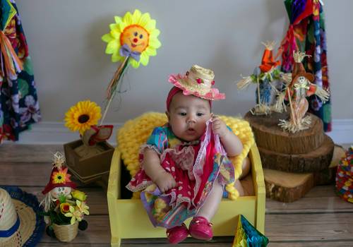 Acompanhamento Bebê de Acompanhamento trimestral Lorena - Ensaio Junino