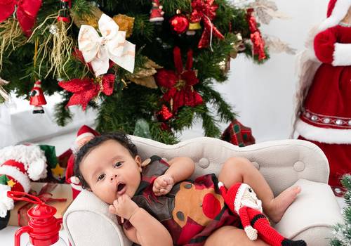 Ensaio Temático de Ensaio Magia de Natal Pyter com 3 meses