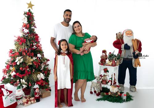 Ensaio Temático de Ensaio Natal LUz João Pedro e Manuela