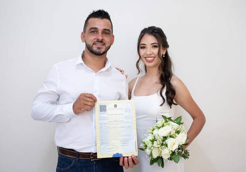 Casamento civil de Kimberly e Rodrigo