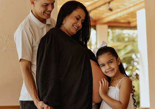 Ensaio Gestante de À espera de Ravi