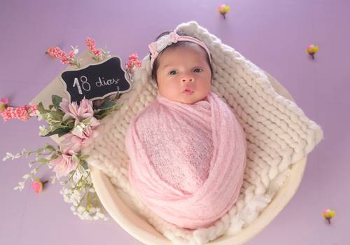 Ensaio Newborn de 18 dias da nova princesa da Familia - Antonella