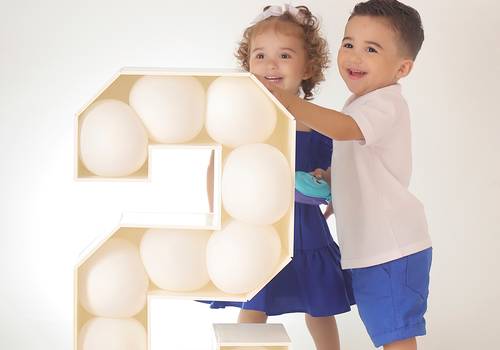 Ensaio Infantil de Ensaio Aniversario de Gemeos