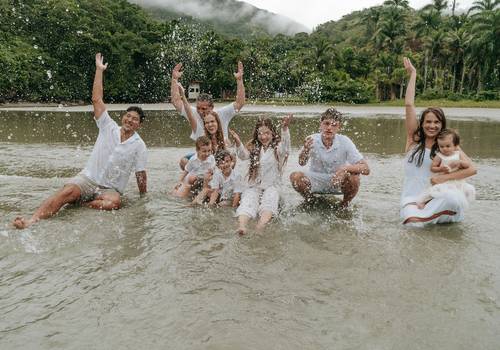 Familia de Ensaio Família na Praia Dura | Ubatuba
