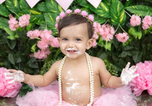 Ensaio Infantil de Smash The Cake - Jardim Encantado da Allícia