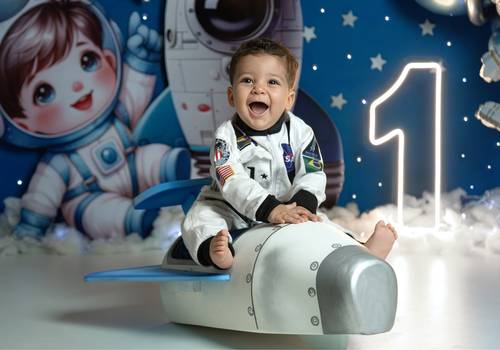 Ensaio Infantil de Smash the Cake Astranauta