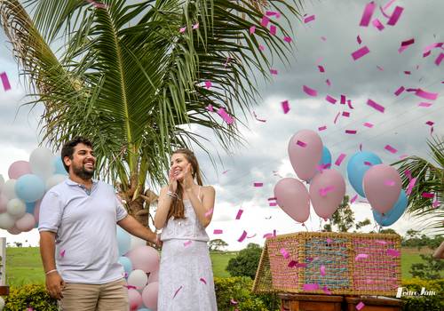 Bebê e Gestante de Chá Revelação da Aurora  -  Alexia e Filipe 