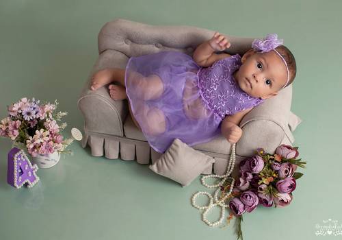 Acompanhamento Infantil de Ensaio Acompanhamento 4 meses Diana