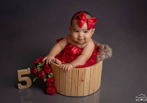 Acompanhamento Infantil de Ensaio Acompanhamento Valentina - 5 meses 