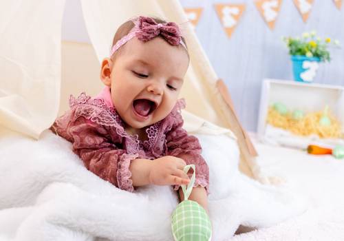 Ensaio Infantil de Laurinha Ensaio de Páscoa