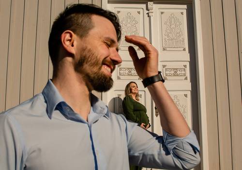 Sessão de Gravidez de À Doce Espera da Helena