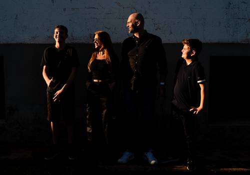 Fotografia de Família de Um fim de tarde no sítio - Milene, Aluisio, Anthony e Matheus!