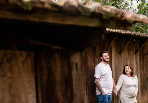 Sessão de Gravidez de À Doce Espera da Maiara