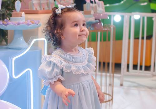 Infantil de Aniversario 1 ano Vicky