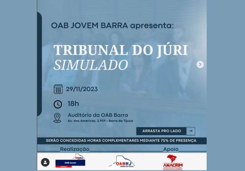 EVENTO de Tribunal do Júri Simulado
