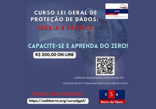 Cursos ESA de Curso de Lei Geral de Proteção de Dados - Teoria e Prática