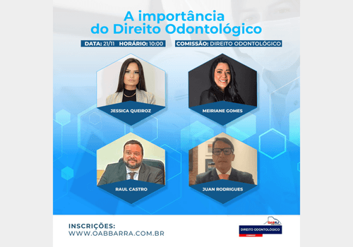 evento gratuito de A importância do Direito Odontológico