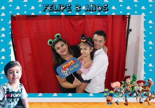 Festas Kids de Espelho de Fotos Felipe fez 3 anos
