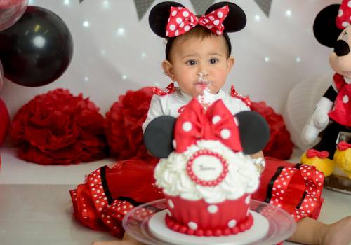 Ensaio Infantil de SMASH THE CAKE REBECA - MINNIE VERMELHA
