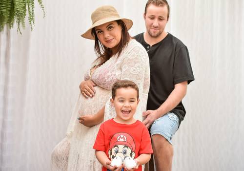 Gestante de Polaco, Kelly, Luca a espera do Lorenzo