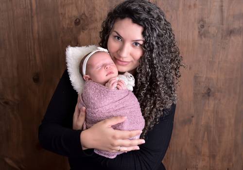 Newborn de Coração de mãe.