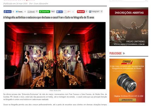 Matéria sobre 15 Anos no Portal Photos