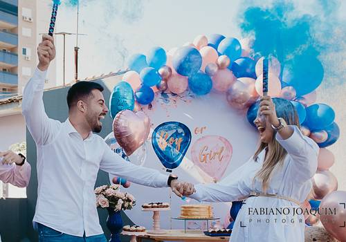 Ensaio Gestante de Chá Revelação | Cidnei e Vanessa