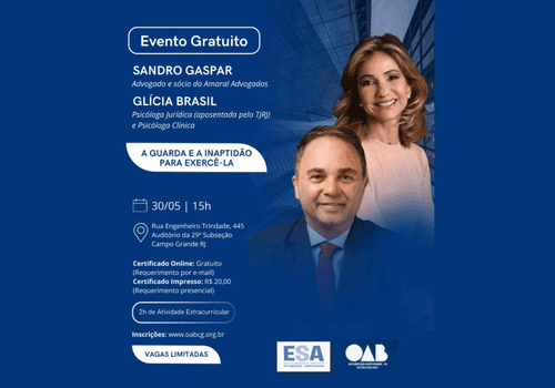 Eventos de A GUARDA E A INAPTIDÃO PARA EXERCÊ-LA.