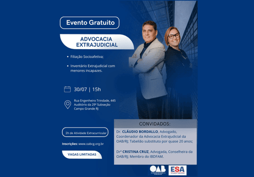 Eventos de Palestra com especialistas do Direito de Família e advocacia extrajudicial.