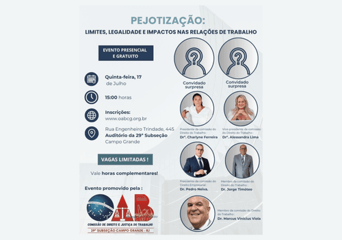 Eventos de  Pejotização - Debates sobre o Tema 1389 sob a ótica trabalhista.